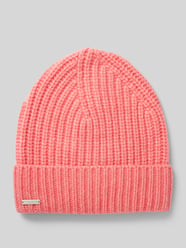 Beanie aus reinem Kaschmir mit Label-Detail von Seeberger Pink - 37