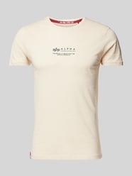 T-Shirt mit Label-Print von Alpha Industries Beige - 46