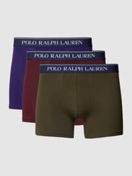 Obcisłe bokserki z elastycznym paskiem z logo w zestawie 3 szt. od Polo Ralph Lauren Underwear Fioletowy - 44