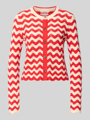Strickjacke im Allover-Look mit Rundhalsausschnitt von Christian Berg Woman - 24