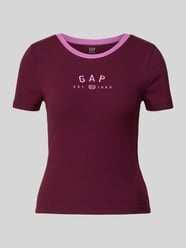 T-Shirt mit Logo und Rundhalsausschnitt von GAP Bordeaux - 3