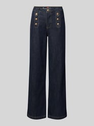 Wide leg jeans met sierknopen van Buena Vista - 8