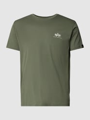 T-Shirt mit Label-Print Modell 'BASIC' von Alpha Industries Grün - 43