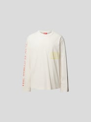 Oversized Longsleeve mit Label-Print von Diesel Weiß - 29