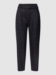 Balloon fit broek met ruitmotief, model 'Marin' van Raffaello Rossi Grijs / zwart - 34