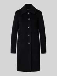 Lange jas van lanawolmix met platte kraag, model 'ISA' van Milo Coats - 33