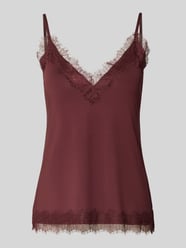 Regular fit blousetop met kant model 'T066-JersyLaceTp' van Jake*s Collection - 11