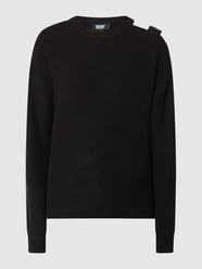 Sweter z odkrytymi ramionami i cekinami  od DKNY Czarny - 7