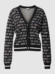 Cardigan met labelmotief van LIU JO SPORT Zwart - 11