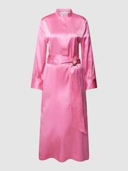 Midikleid mit Taillengürtel von Herzensangelegenheit Rosa - 26