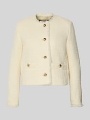 Krótki żakiet o kroju slim fit z mieszanki żywej wełny model „AGAMI” od Weekend Max Mara - 42