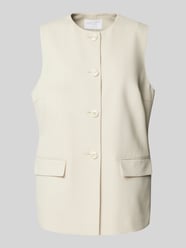 Weste mit Rundhalsausschnitt von Jake*s Collection Beige - 5