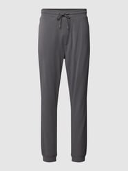 Sweatbroek met elastische band, model 'SESTART' van BOSS Orange Grijs - 6
