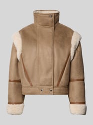 Regular Fit Jacke in Lederoptik mit abnehmbaren Ärmeln Modell 'CHEERLEA' von BOSS Orange - 36