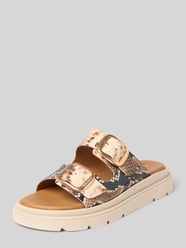 Wedges van echt leer van Tamaris Beige - 25