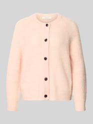 Regular fit gebreid jack van wolmix met alpacawol, model 'LULU' van Selected Fuchsia - 20