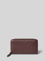 Portemonnee van echt leer met labeldetail van Abro Bordeaux - 9