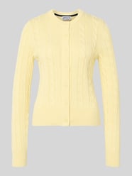 Strickjacke mit Zopfmuster und Rundhalsausschnitt von Jake*s Studio Woman - 10