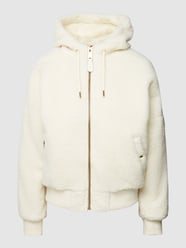 Bomberjacke aus Teddyfell Modell 'MA-1 OS' von Alpha Industries Weiß - 8