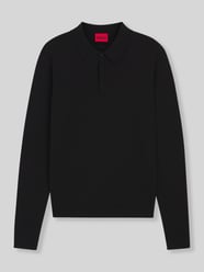 Regular Fit Poloshirt mit Feinstrickstruktur aus Viskosemix von HUGO - 44