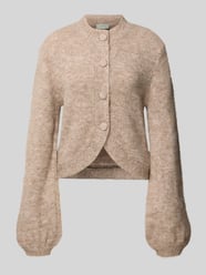 Strickjacke mit Stehkragen Modell 'Gio Fluffy' von Neo Noir Beige - 21
