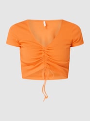 Cropped Shirt mit Rippenstruktur Modell 'Mia' von Only Orange - 34