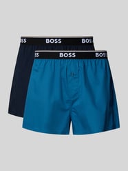 Bokserki o kroju regular fit z czystej bawełny w zestaw 2 szt. model '2P BOXER' od BOSS - 17