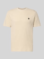 T-shirt met labeldetail model 'FILLIP' van Blend Beige - 15