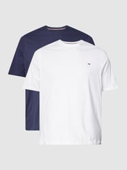T-shirt PLUS SIZE z wyhaftowanym logo w zestawie 2 szt. od Tommy Jeans Plus Niebieski - 28