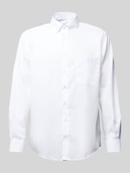 Comfort Fit Business-Hemd mit Button-Down-Kragen von Eterna Weiß - 35