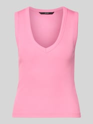 Top na ramiączkach o kroju slim fit z mieszanki bawełny model 'CHLOE' od VERO MODA - 8