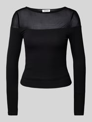 Longsleeve mit U-Boot-Ausschnitt Modell 'Kareene' von EDITED Schwarz - 19