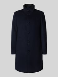 Lange jas van wolmix met opstaande kraag van Christian Berg Men - 27