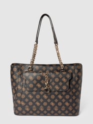 Handtasche mit Allover-Muster Modell 'TIBERIA' von Guess Braun - 13