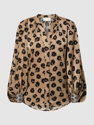Blouse van satijn, model 'Nara' van Neo Noir Bruin - 6
