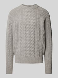 Strickpullover mit gerippten Abschlüssen von Manuel Ritz Grau - 6