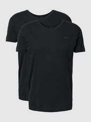 T-Shirt mit Label-Print im 2er-Pack von Gant Schwarz - 36
