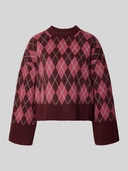 Relaxed Fit Pullover mit Woll-Anteil von Neo Noir Bordeaux - 12