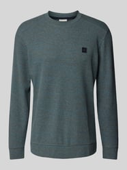 Regular Fit Sweatshirt aus Baumwoll-Mix in Melange von Tom Tailor Blau - 35