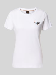 męski t-shirt o kroju regular fit z czystej bawełny model 'E_ELOVE_5' od BOSS Orange - 13