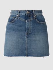 Jeansrok met gerafelde zoom, model 'Rachel' van Pepe Jeans Blauw / turquoise - 30