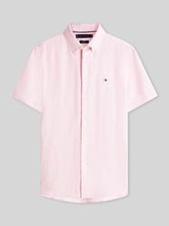 Regular Fit Kurzarmhemd aus reinem Leinen von Tommy Hilfiger Pink - 23