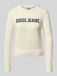 Strickpullover mit Logo und Rundhalsausschnitt von GUESS Jeans - 8