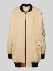 relaxed fit jack met gestikt logo van Original Bombers Beige - 12