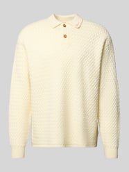Strickpullover mit Polokragen Modell 'Script' von BLKVIS - 6