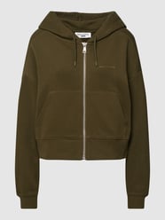 Oversized Sweatjacke mit Label-Print von Marc O'Polo Denim Grün - 5