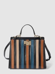 Handtas met streep- en structuurmotief van Furla Grijs / zwart - 13
