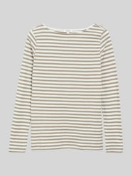 slim fit shirt met lange mouwen van puur katoen van s.Oliver RED LABEL Beige - 4