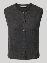Regular fit gilet van katoenmix in gebreide look van Christian Berg Woman Selection - 43