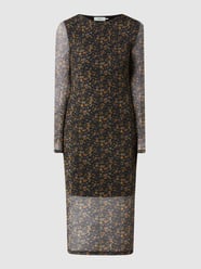 Kleid aus Mesh Modell 'Filonna' von moves Grau / Schwarz - 46